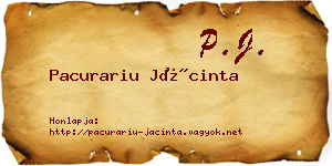 Pacurariu Jácinta névjegykártya